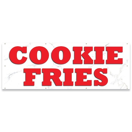 Signmission Cookie Fries Banner Concession Stand Food Truck Single Sided B-96-30038
